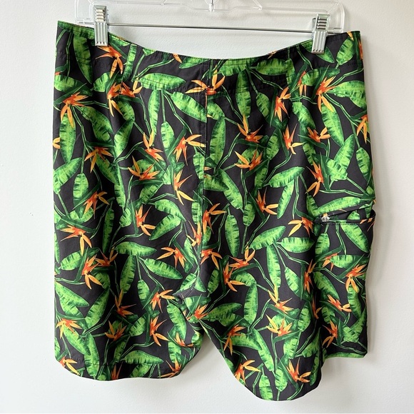Brooklyn Cloth bird of paradise men’s drawstring board shorts - Picture 5 of 9